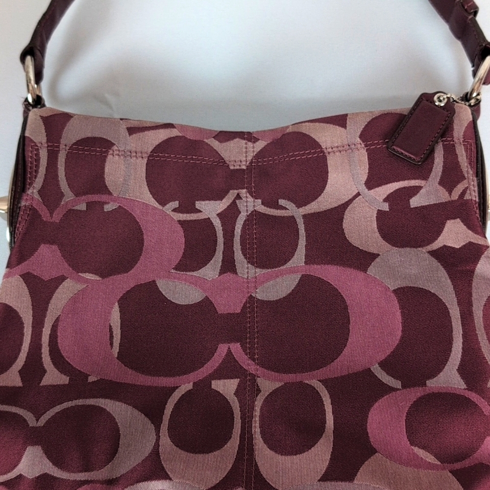 Coach Burgundy and Pink Shoulder Bag - Picture 3 of 16